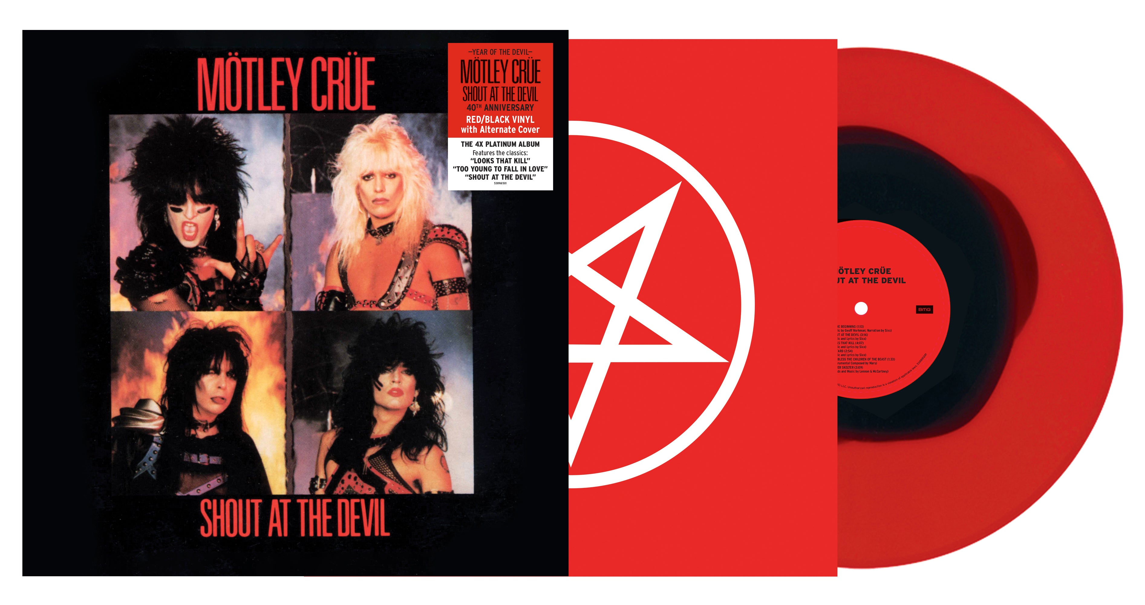 Motley Crue - Shout At The Devil (40th Anniversary) [Black & Red Colour Vinyl LP]