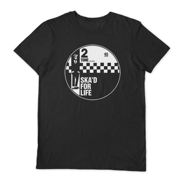 2 Tone Ska' For Life Black X-Large T-Shirt