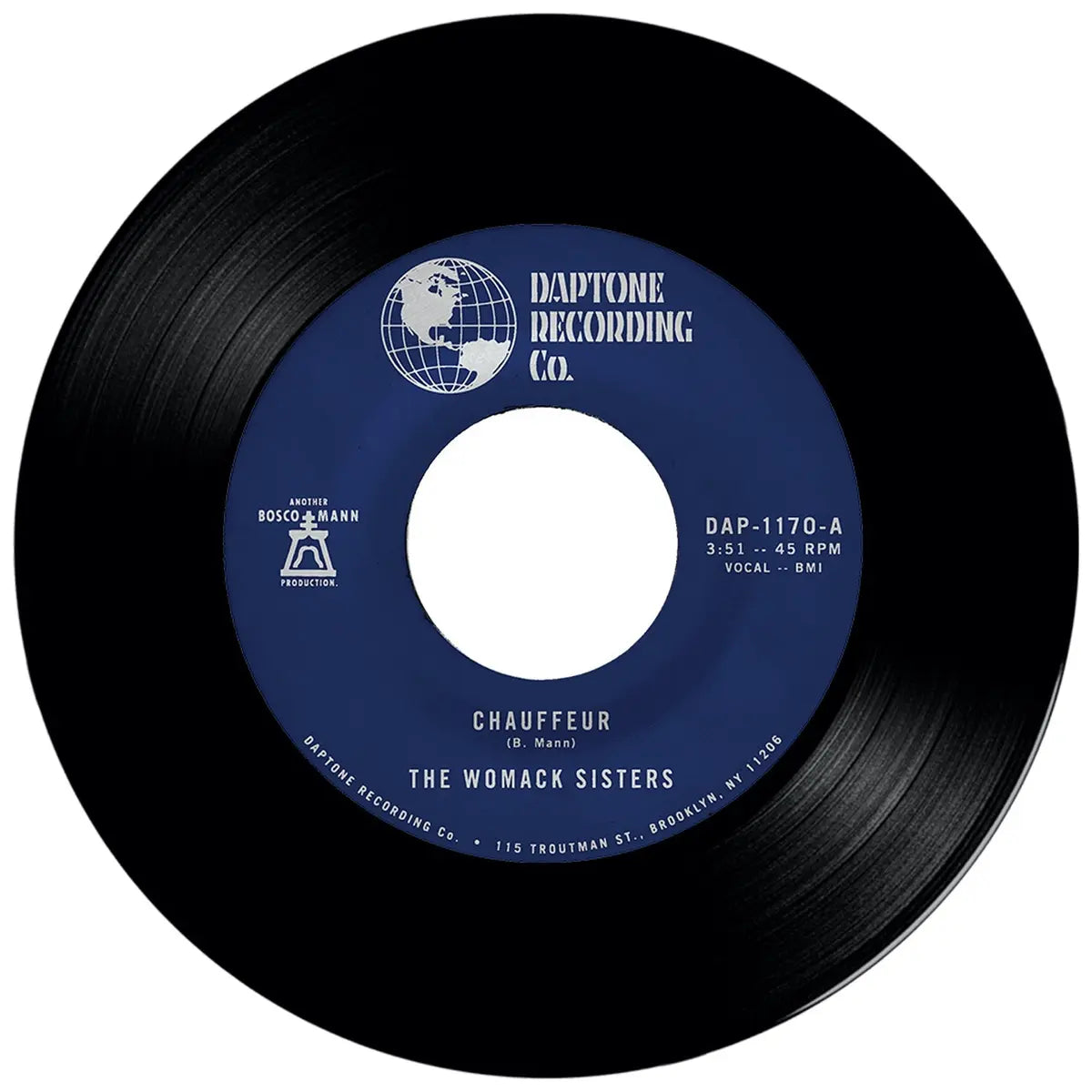The Womack Sisters – Chauffeur b/w Chauffeur (Instrumental) (Black Vinyl)