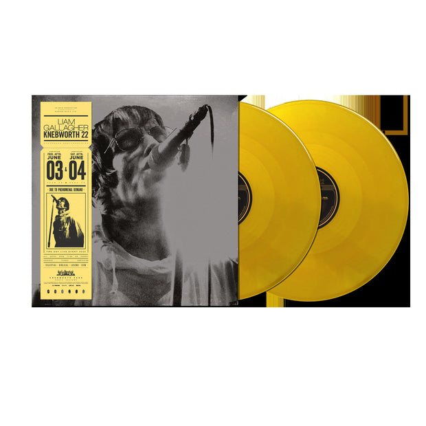 Liam Gallagher - Knebworth 22 (Sun Yellow Vinyl, A2 Poster, and Yellow Replica Ticket)