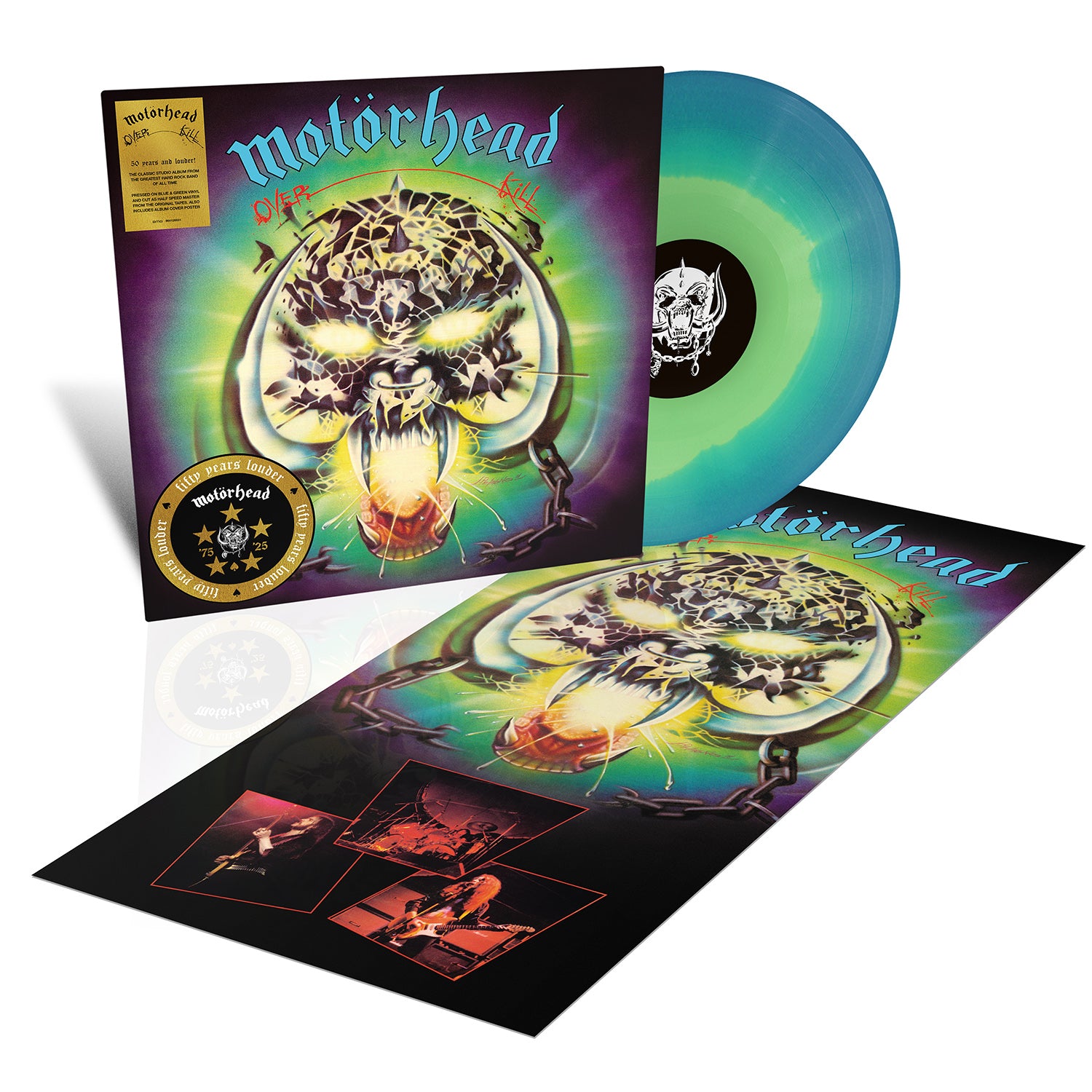 Motorhead - Overkill (50th Anniversary Turquoise & Blue Splatter Vinyl + Poster)