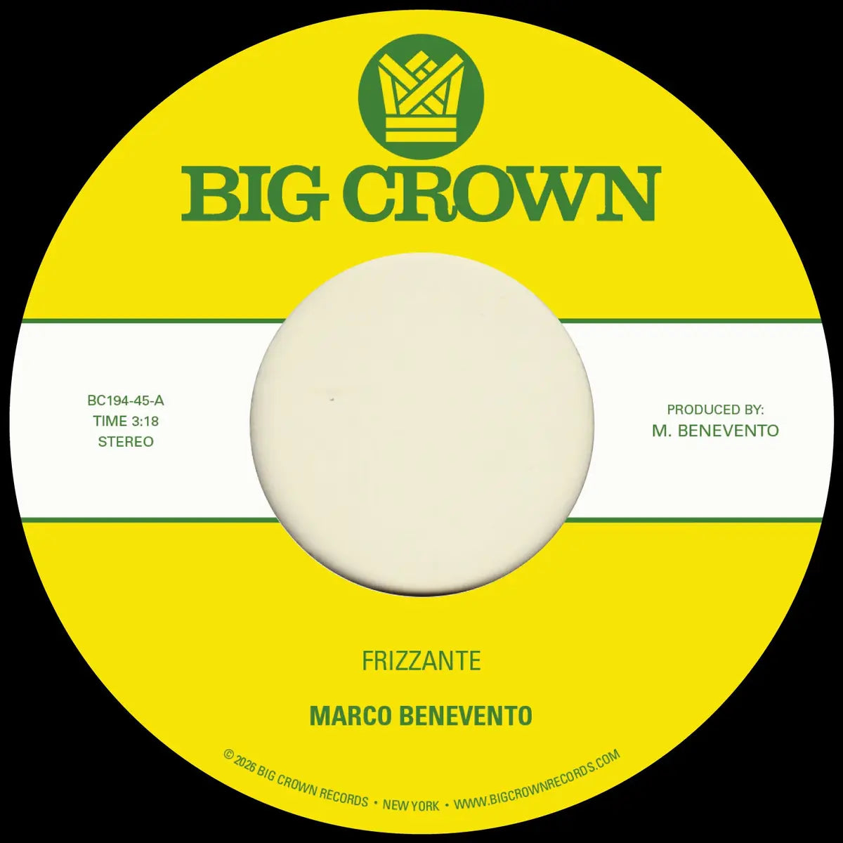 Marco Benevento – Frizzante / Turandot (7" Vinyl)