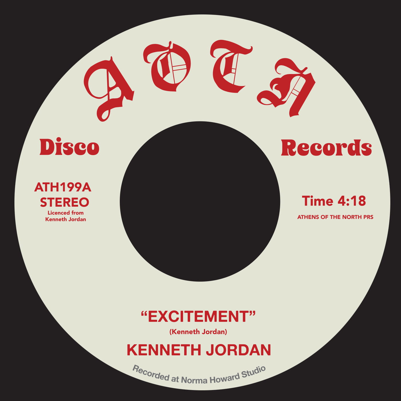 Kenneth Jordan – Excitement (Rap For Jesus) (7" Black Vinyl)