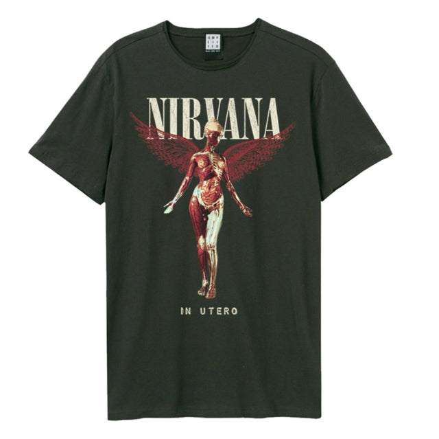 Nirvana In Utero Colour Amplified Vintage Charcoal X Large T Shirt