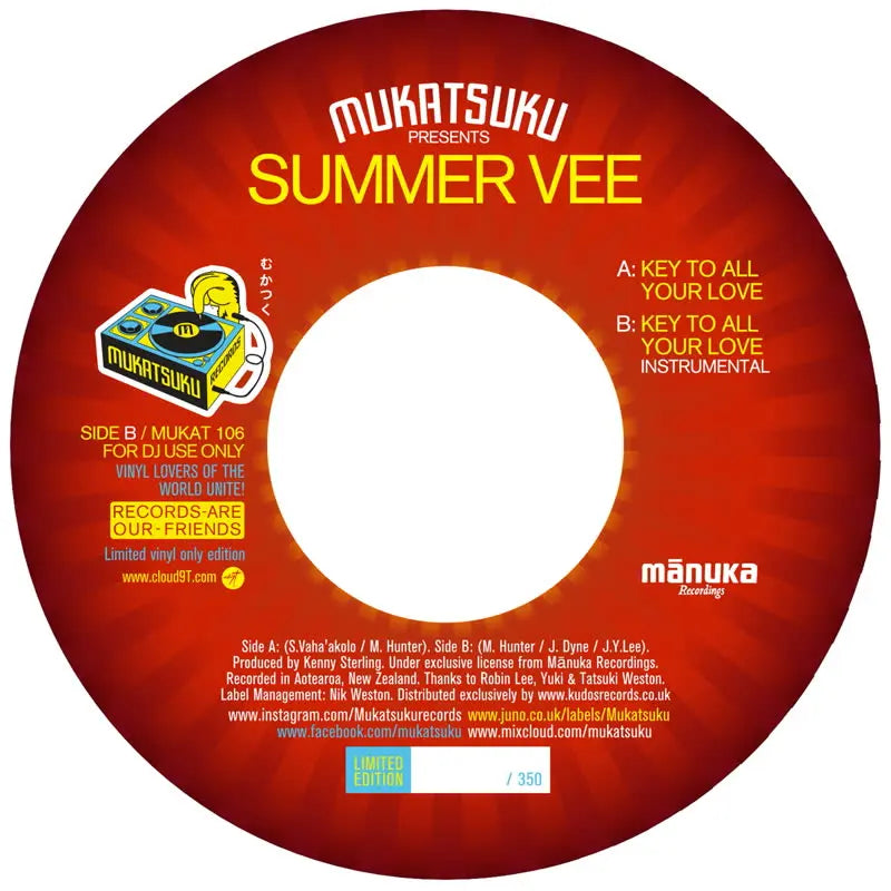 Summer Vee – Key To All Your Love (7" Vinyl)