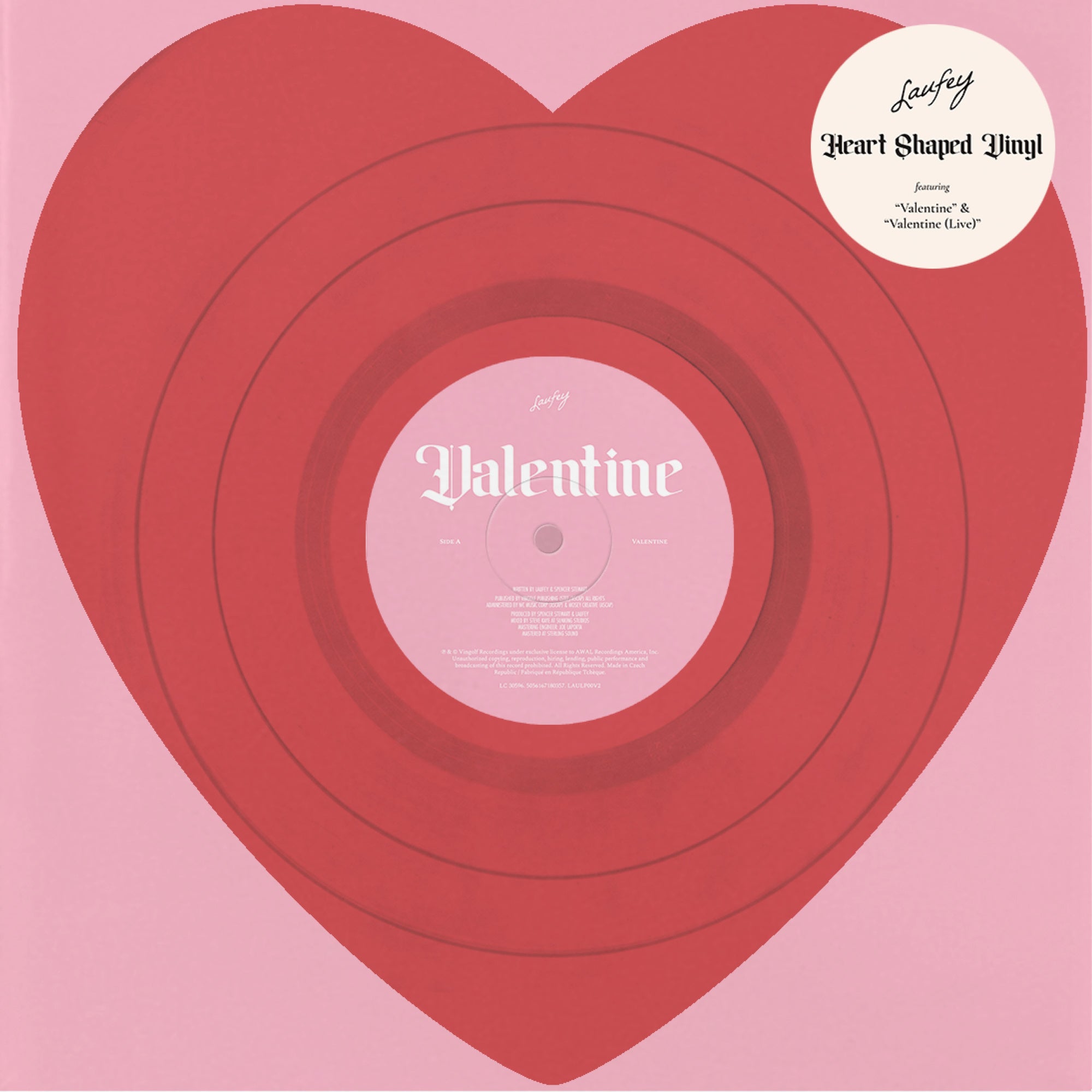 Laufey - Valentine (12" Heart Shaped Vinyl)