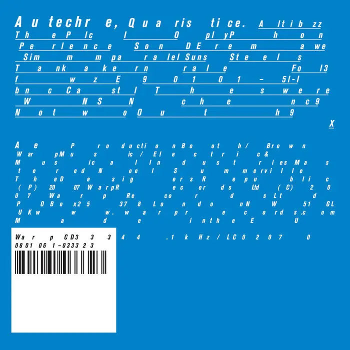 Autechre – Quaristice (Black Vinyl)