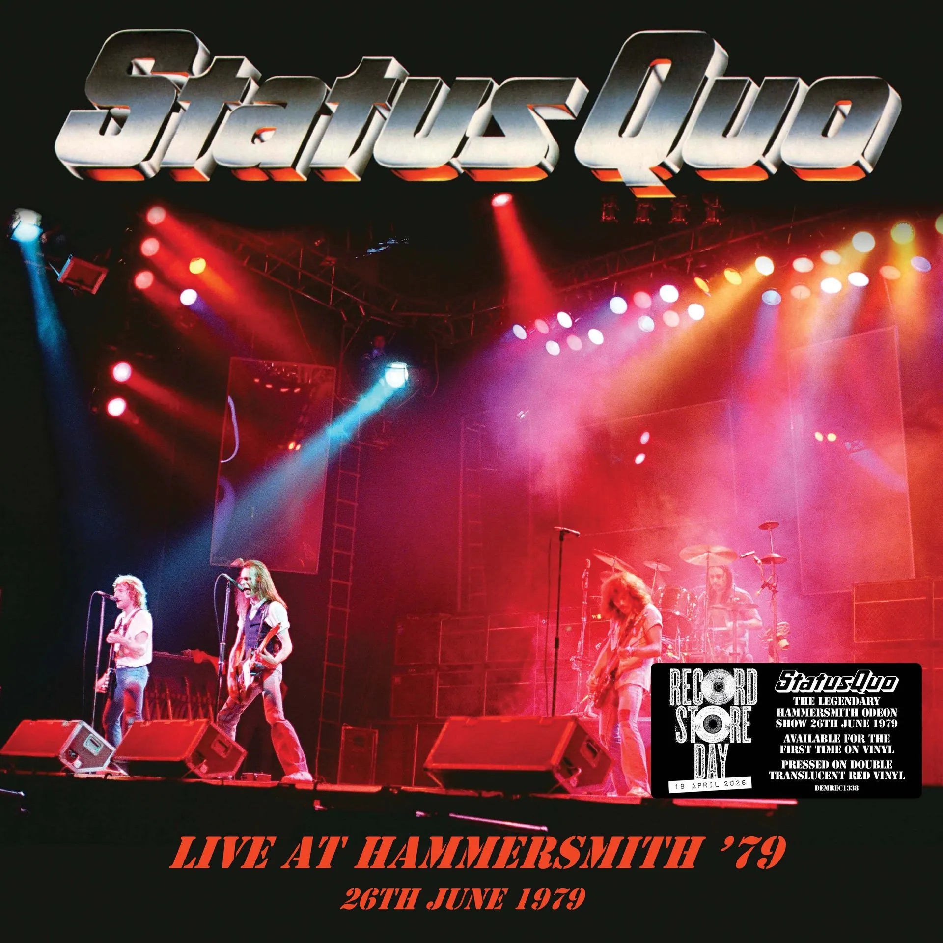 Status Quo – Live In Hammersmith 1979 (Translucent Red Vinyl) | (RSD 2026)