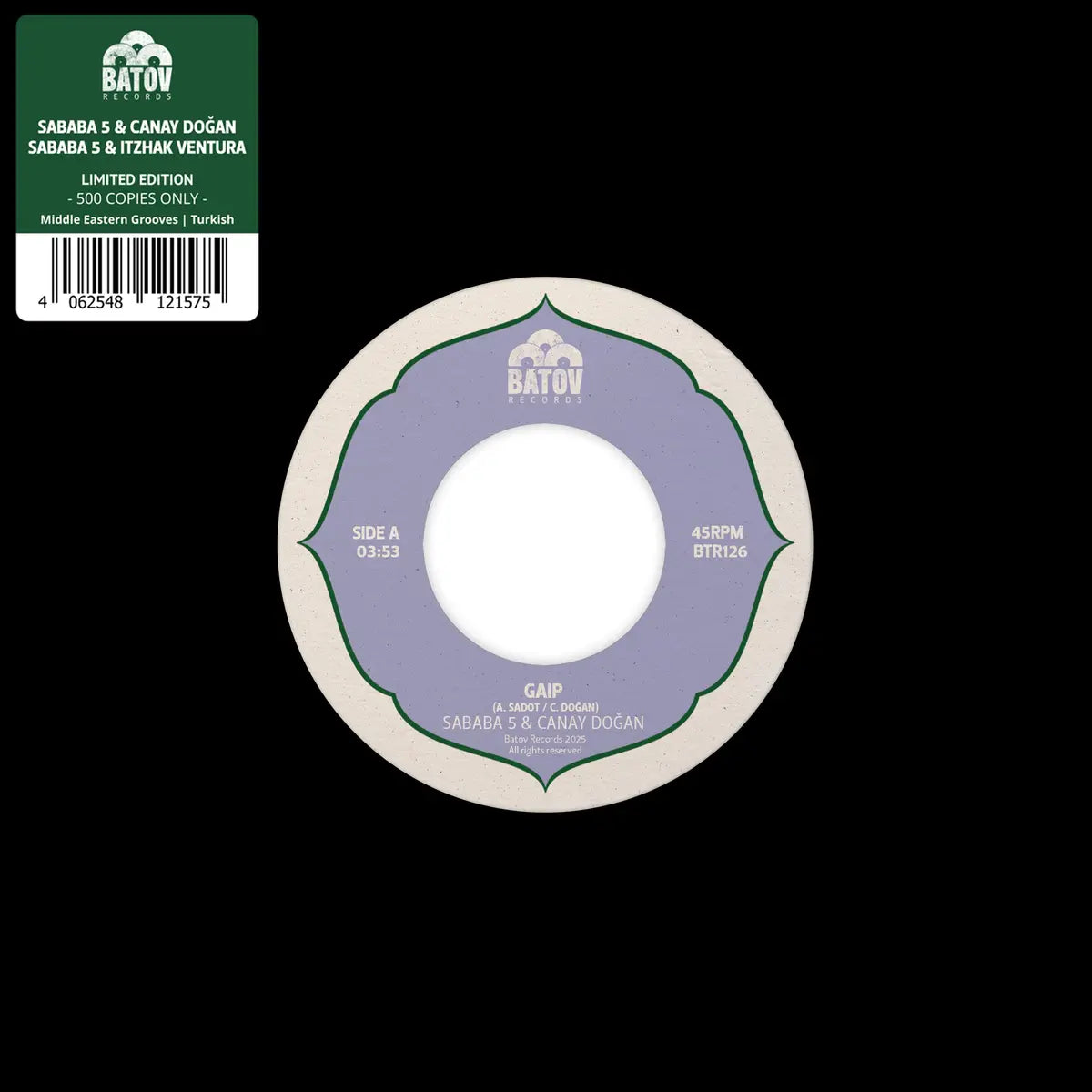 Sababa 5, Canay Doğan & Itzhak Ventura – Gaip / Seher (7" Vinyl)