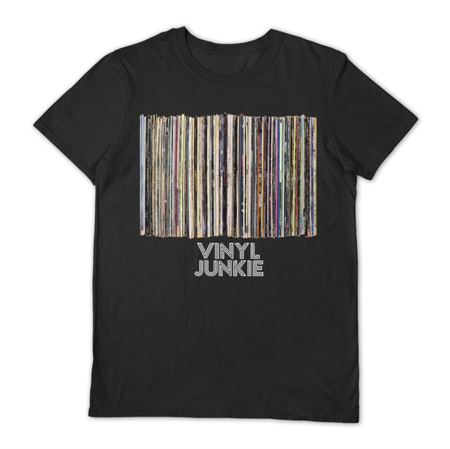 Vinyl Junkie Black Large T Shirt