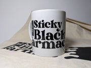 Sticky Black Tarmac Mug